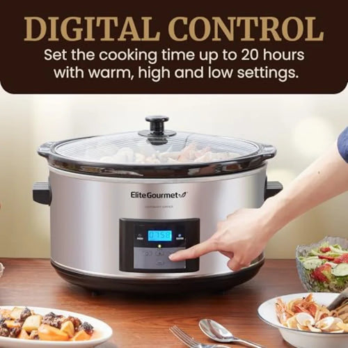 8.5Qt Digital Programmable XL Jumbo Slow Cooker