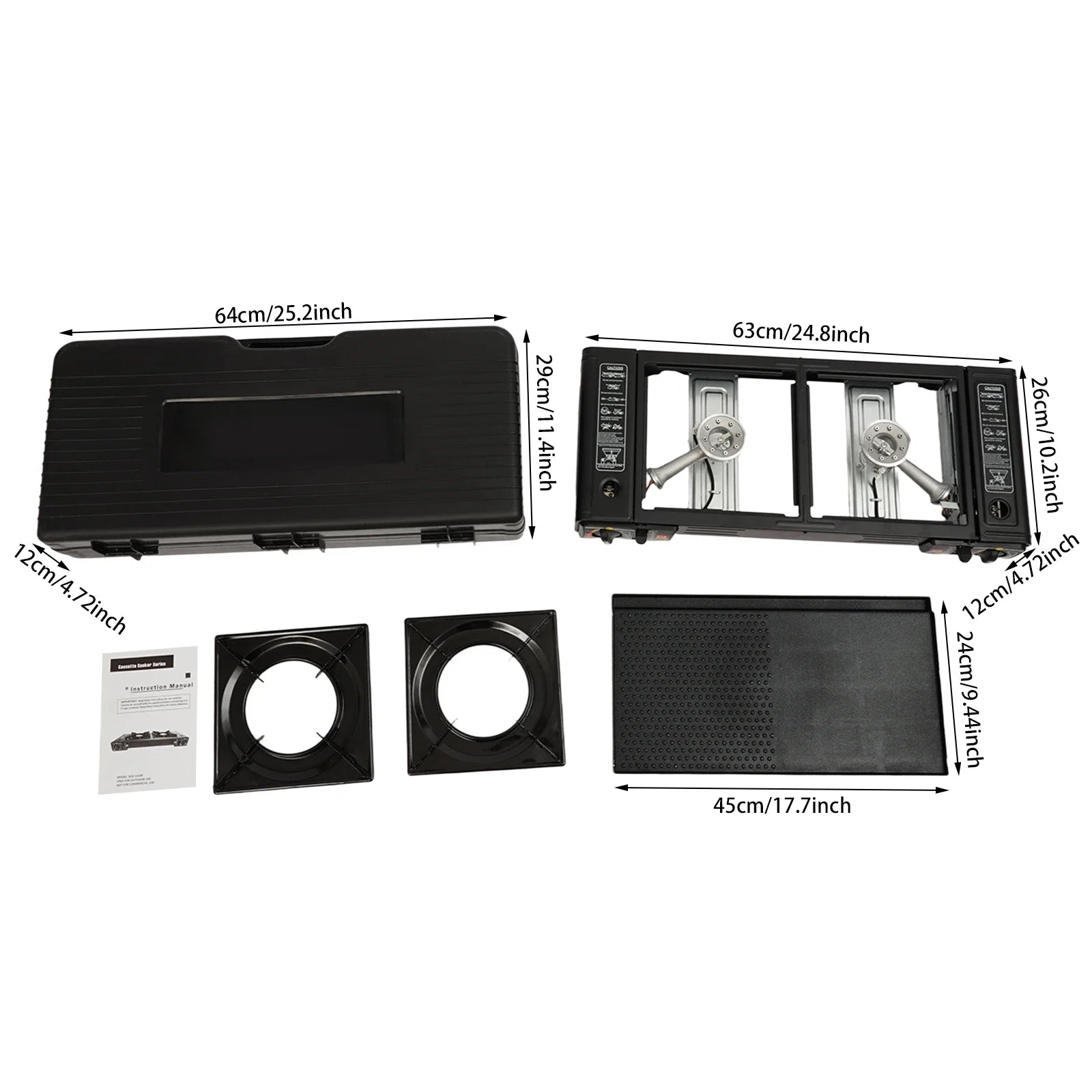 Portable Dual-Burner Camping Stove