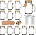Mason Jars with Handle, Set of 12