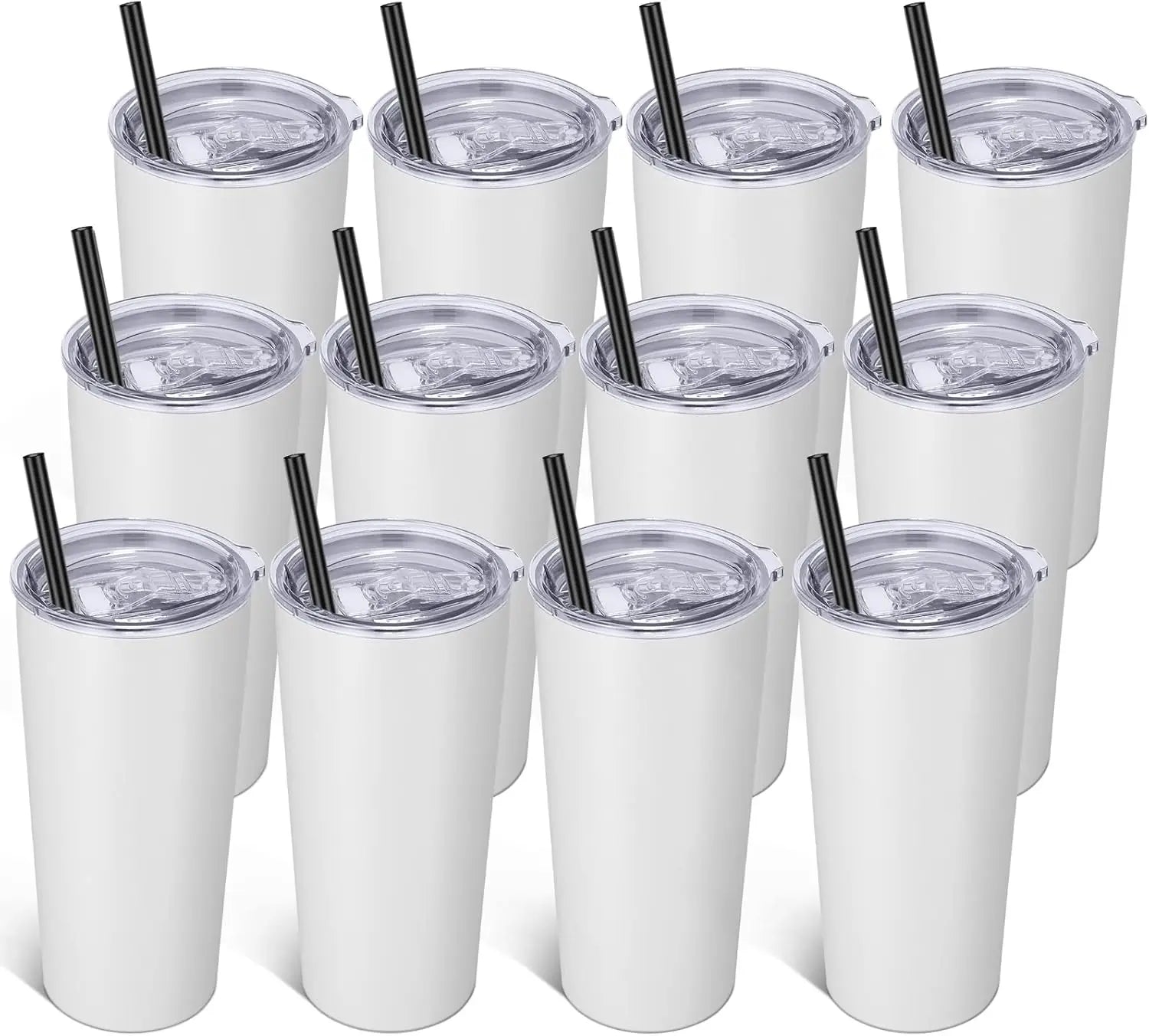 Stainless Steel Vacuum Insulated Tumbler w / Lid & Straw