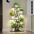 44" Tall Corner Plant Stand with Grow Lights