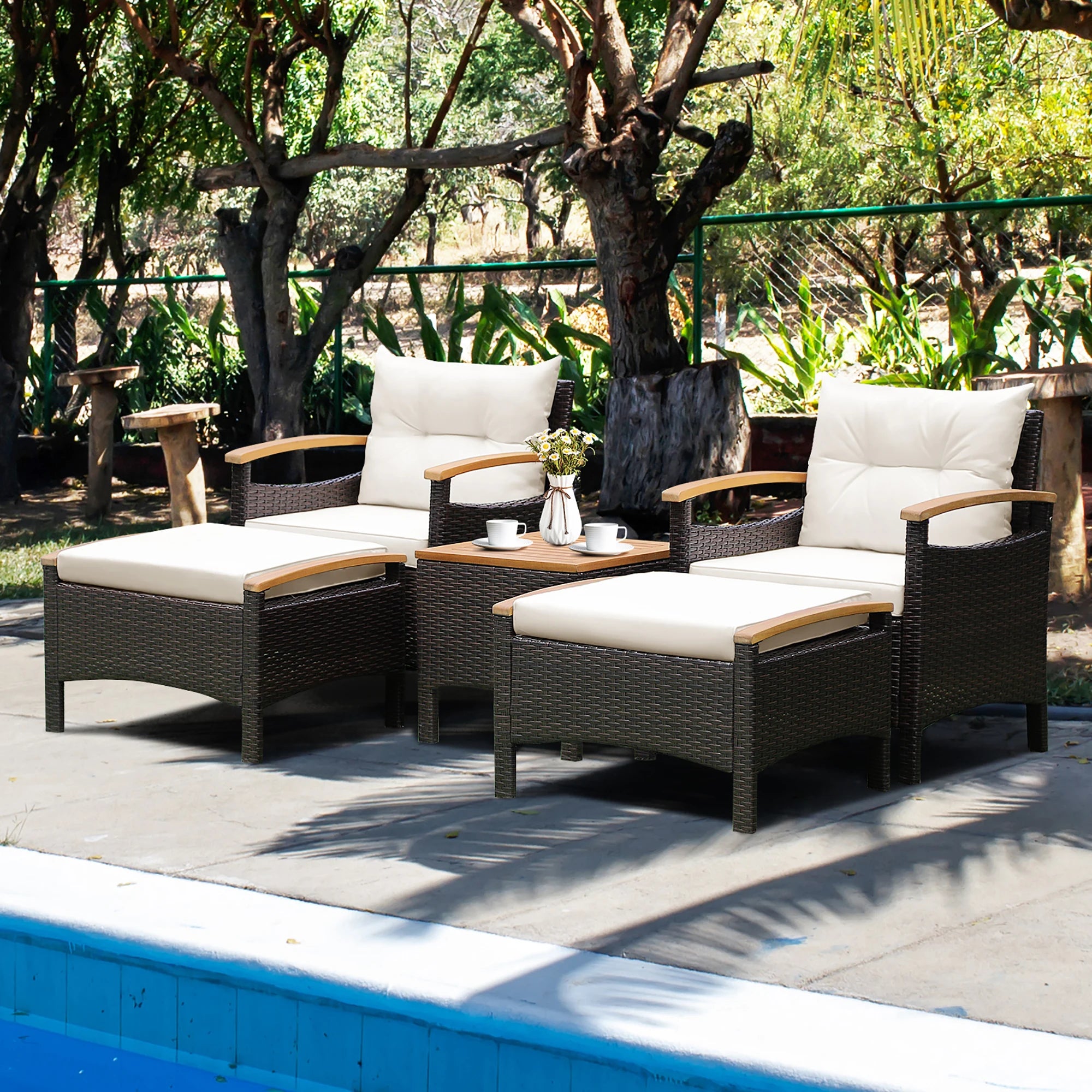 Poolside Table & Chairs Set