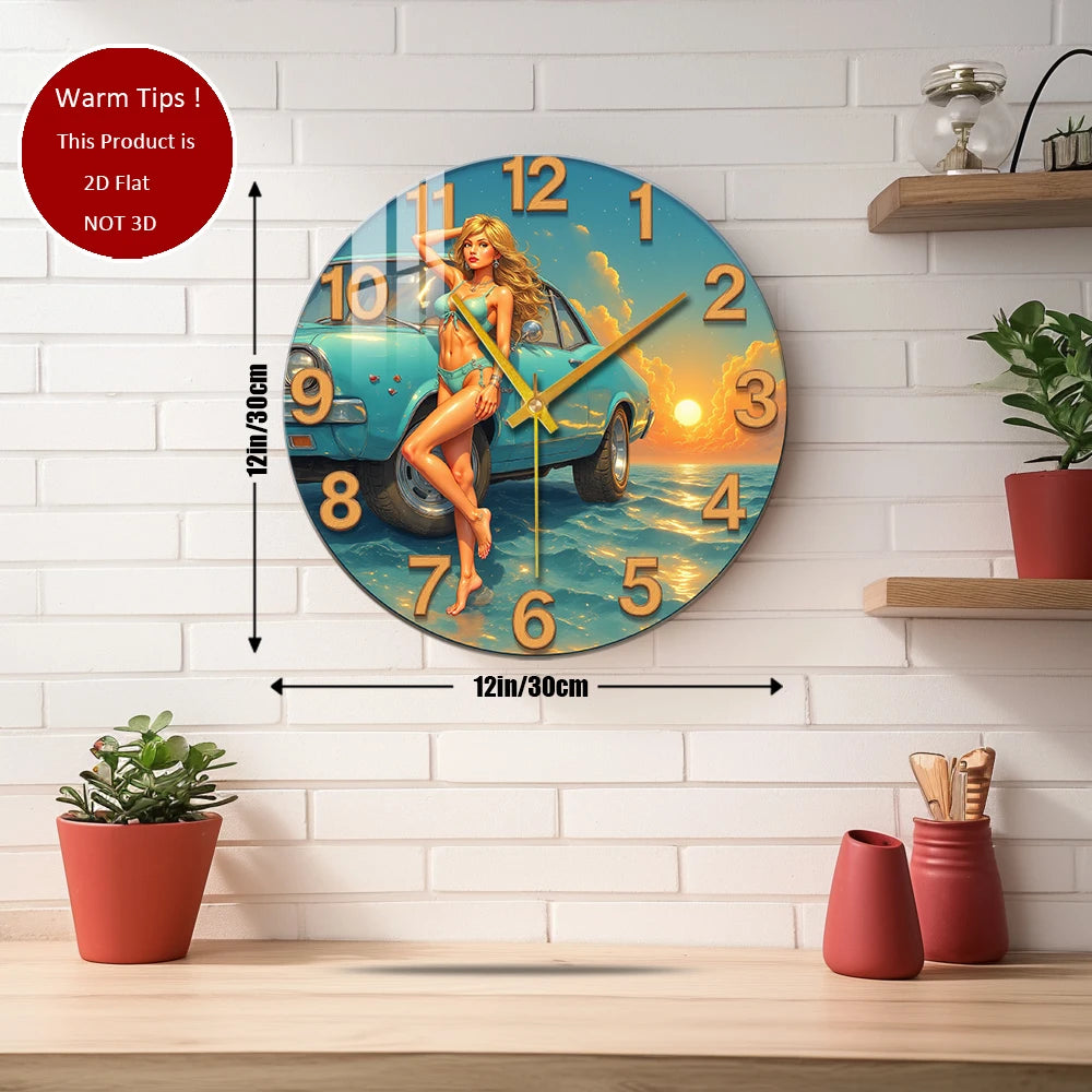 Tempered Glass Wall Clock