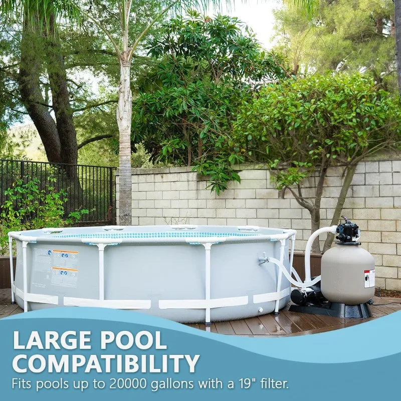 Above Ground 19" inch Sand Filter With 1.5HP Pool Pump