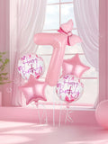 Pink Foil Number Balloons