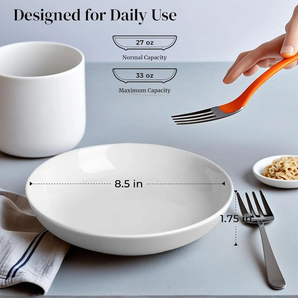 7-Pack Porcelain Pasta Bowls