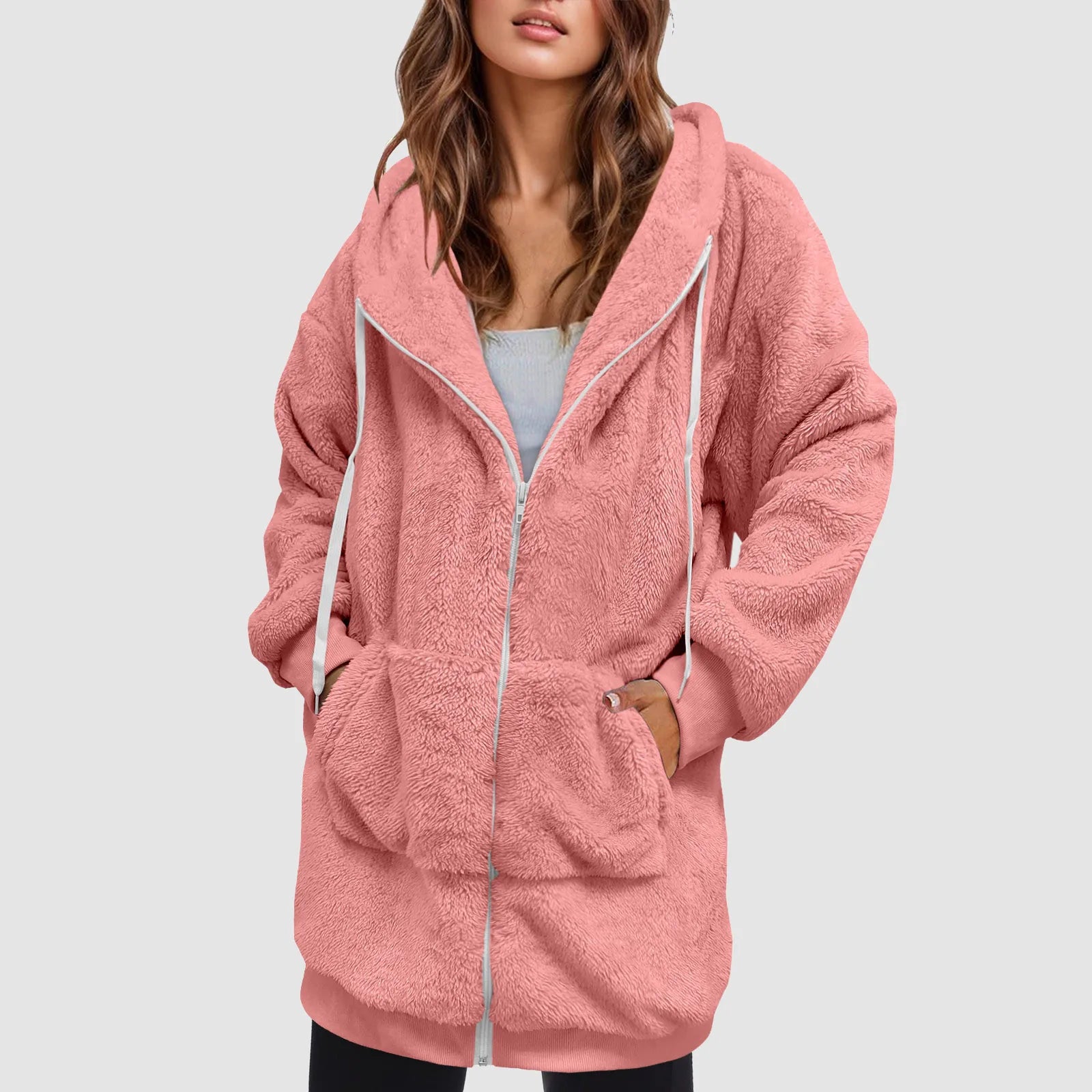 Hooded  Sweatshirt Jacket