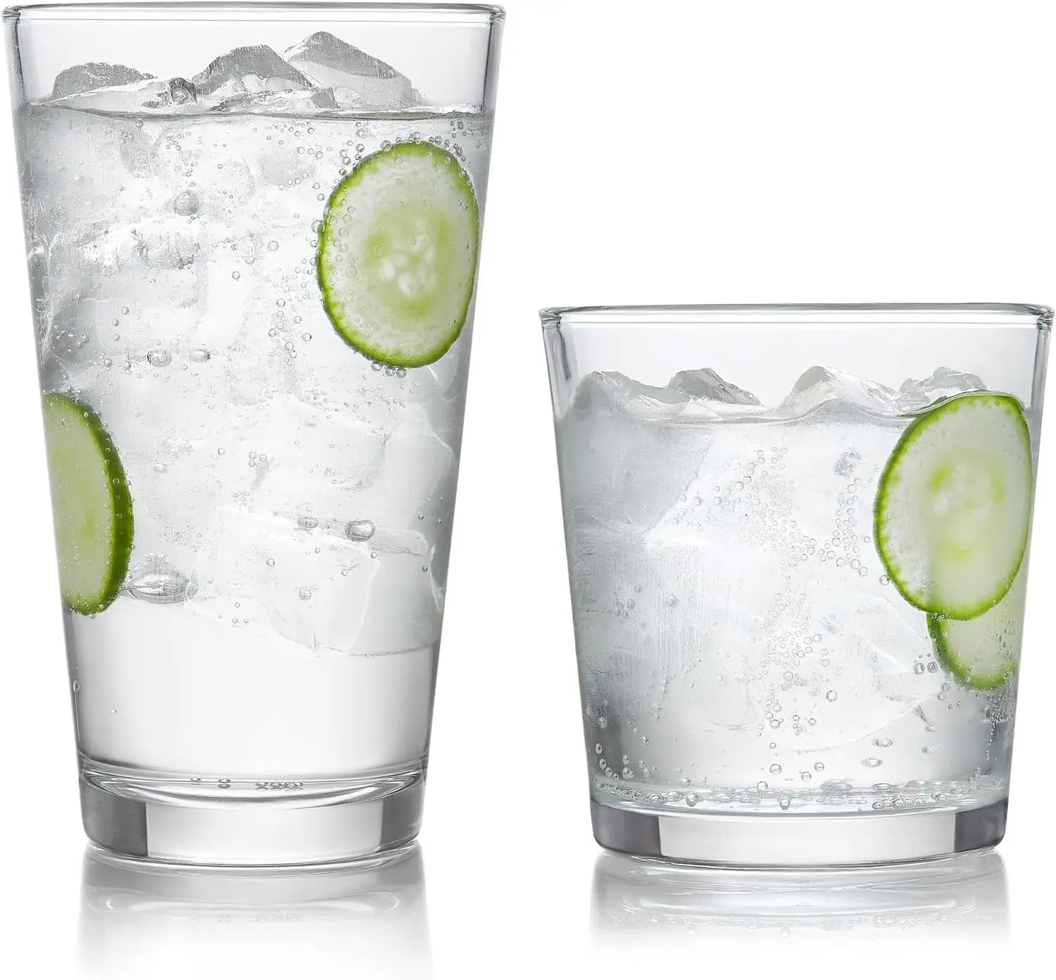 All-Purpose 16- Pieces Drinking Glass Set w / 8 Tumblers