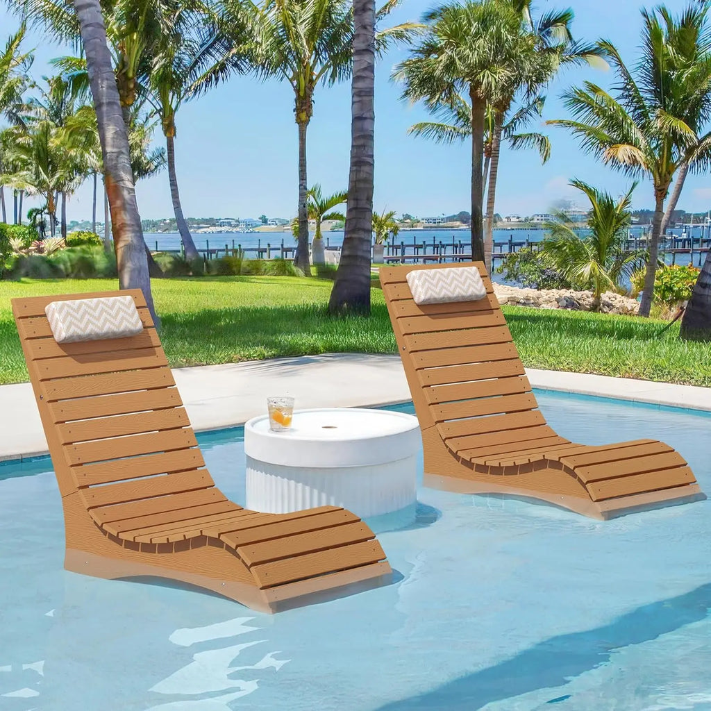 Pool Lounge Chairs Set of 2