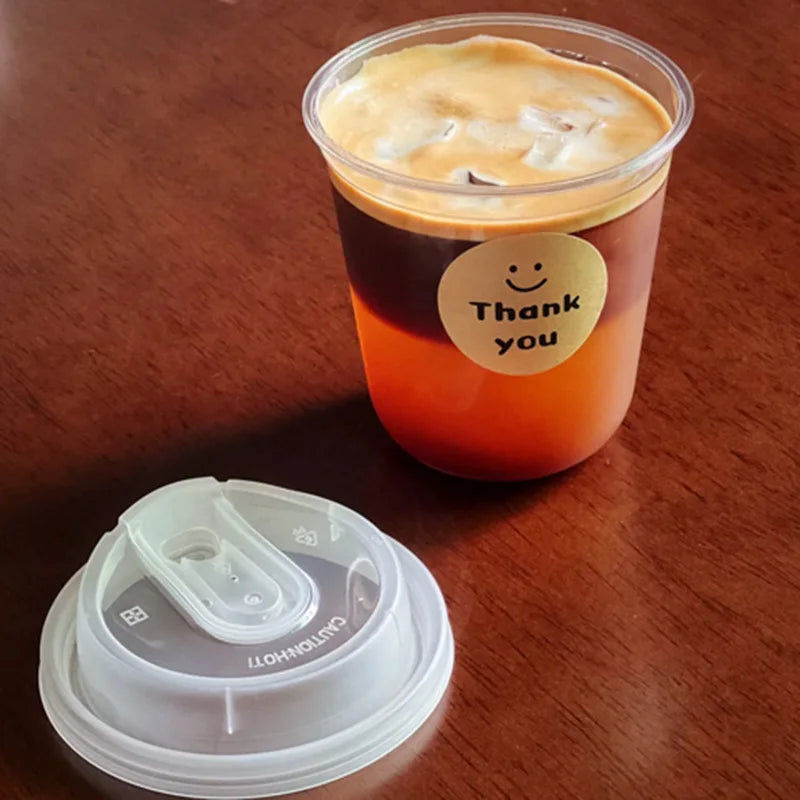 Disposable Plastic Coffee Cups with Lids