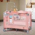 Portable 6-in-1 Baby Play Yard With Crib