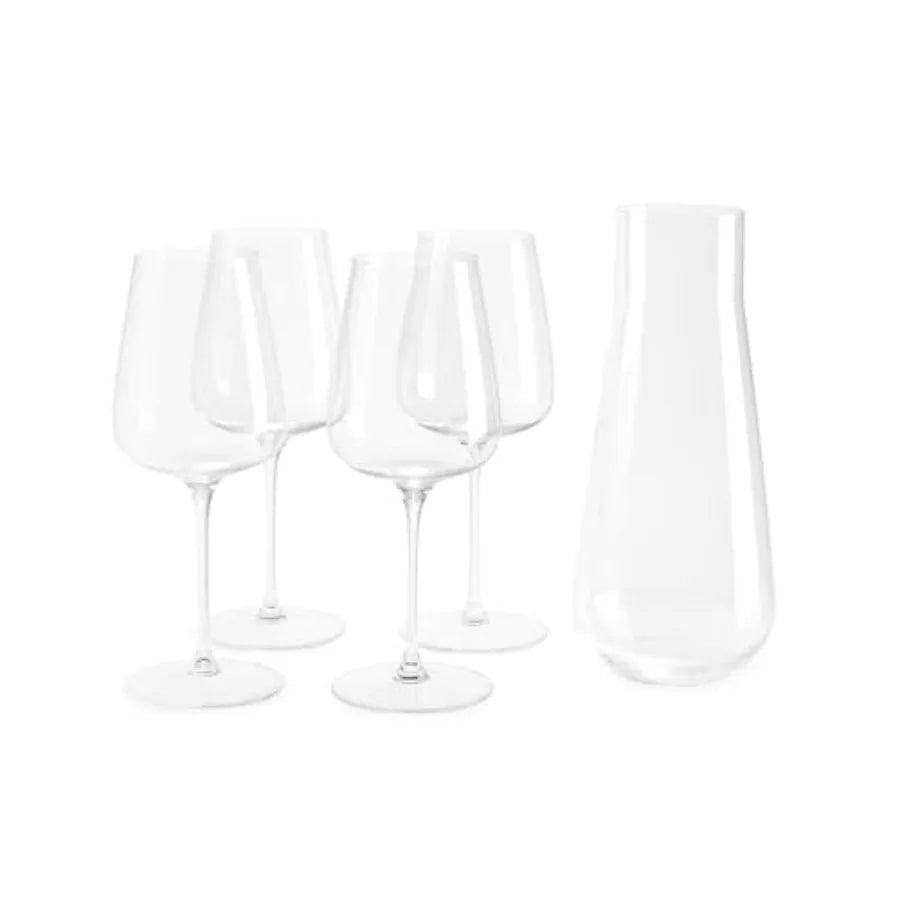 Carafe & 4 High - Clarity Wine Glasses