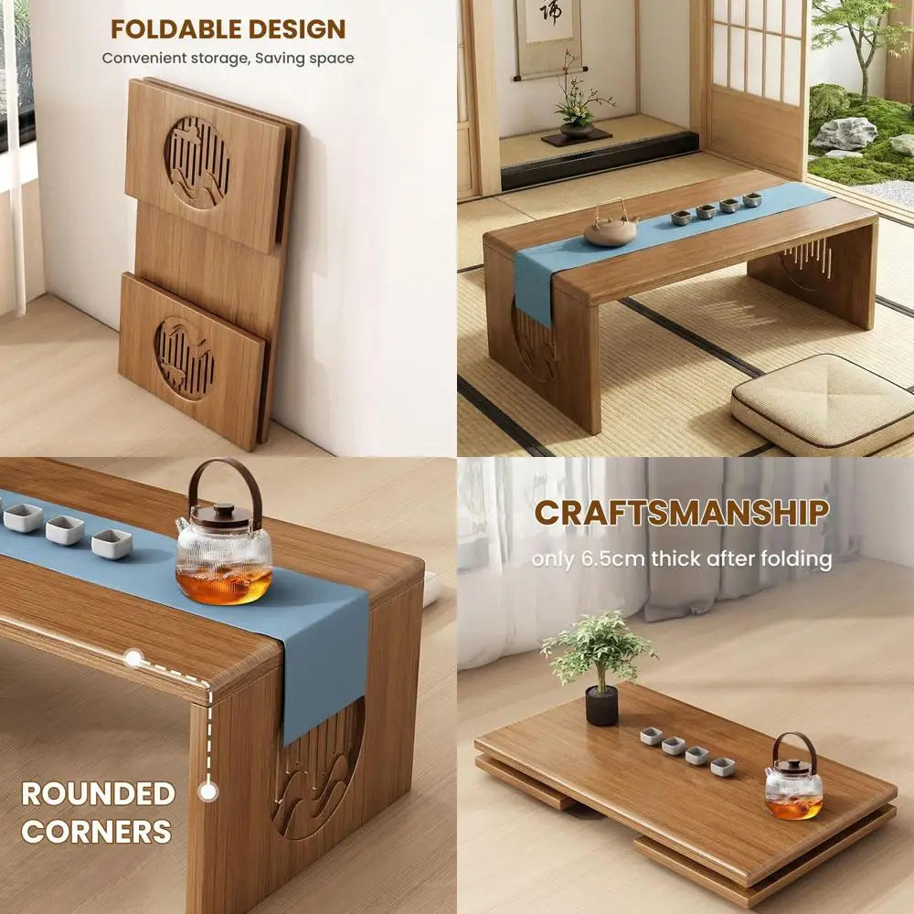 Compact Japanese Folding Floor Table