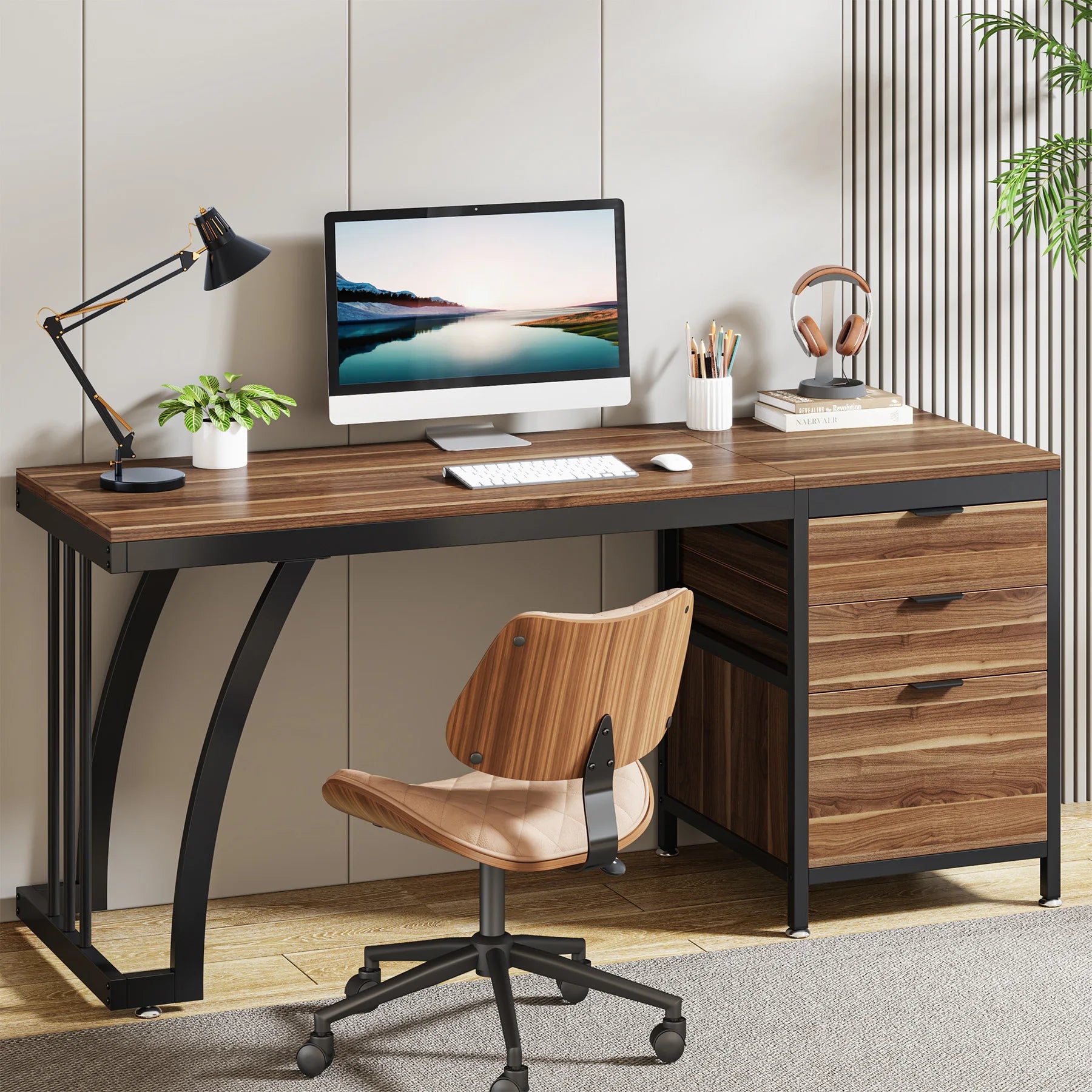 Three Drawer Computer Desk