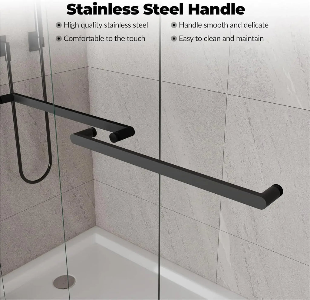 BestsellerSliding Shower Door, Aluminum Alloy Frame with 44-48" Adjustable Width x 72" Height, Features Double 6mm (1/4") Temper