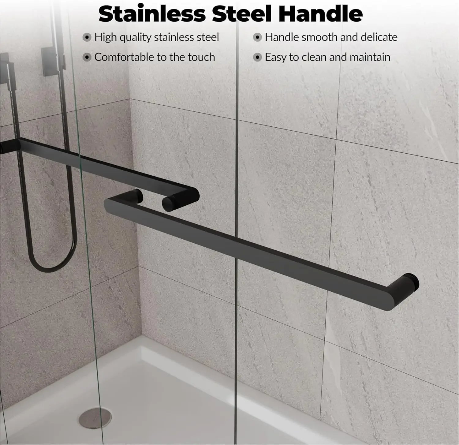 BestsellerSliding Shower Door, Aluminum Alloy Frame with 44-48" Adjustable Width x 72" Height, Features Double 6mm (1/4") Temper