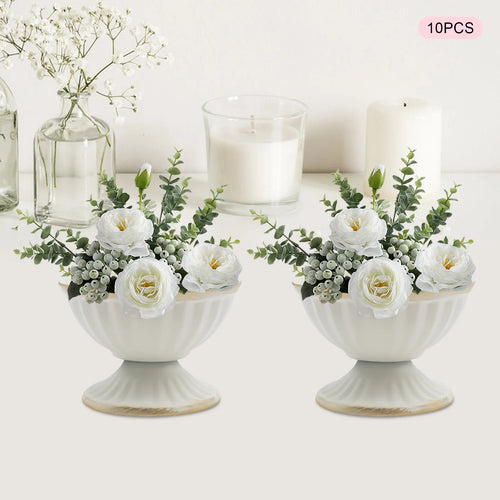 10 PCS - Mini Vase Golden Metal