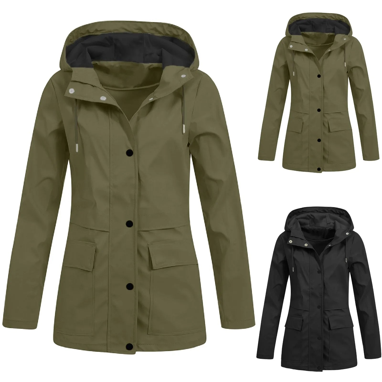 Plus Size Waterproof Rain Jacket