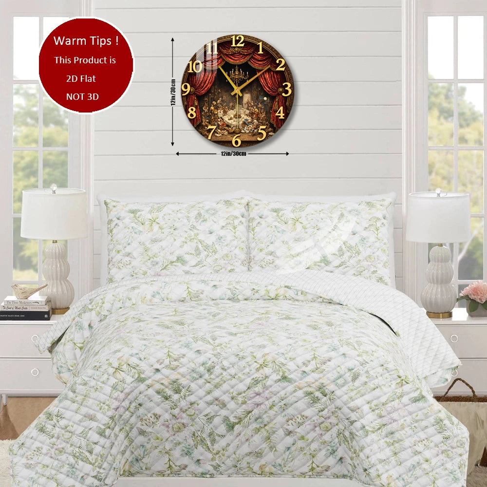 Tempered Glass Wall Clock Vintage