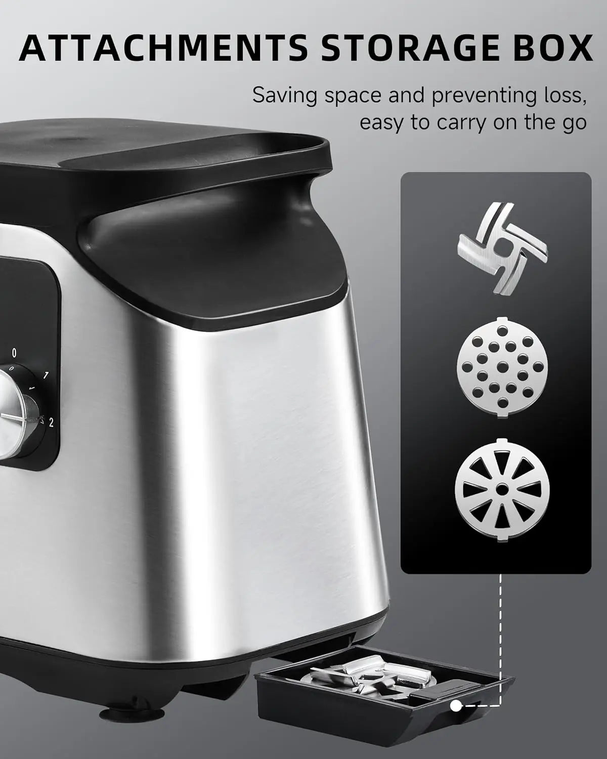 Powerful Electric Meat Grinder with 2 Blades