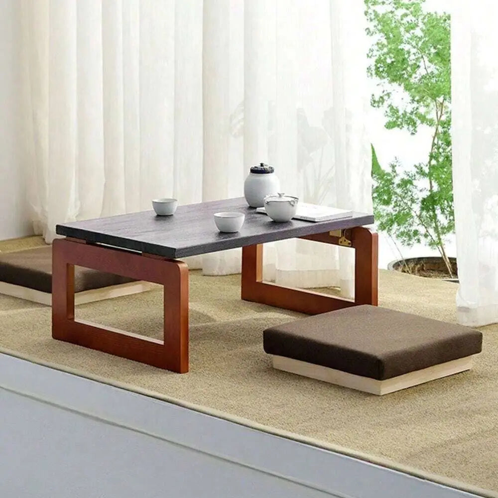 Solid Wood Floor Seating Low Table