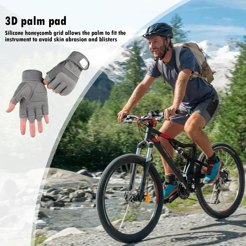 Anti - Slip Fingerless Work Gloves
