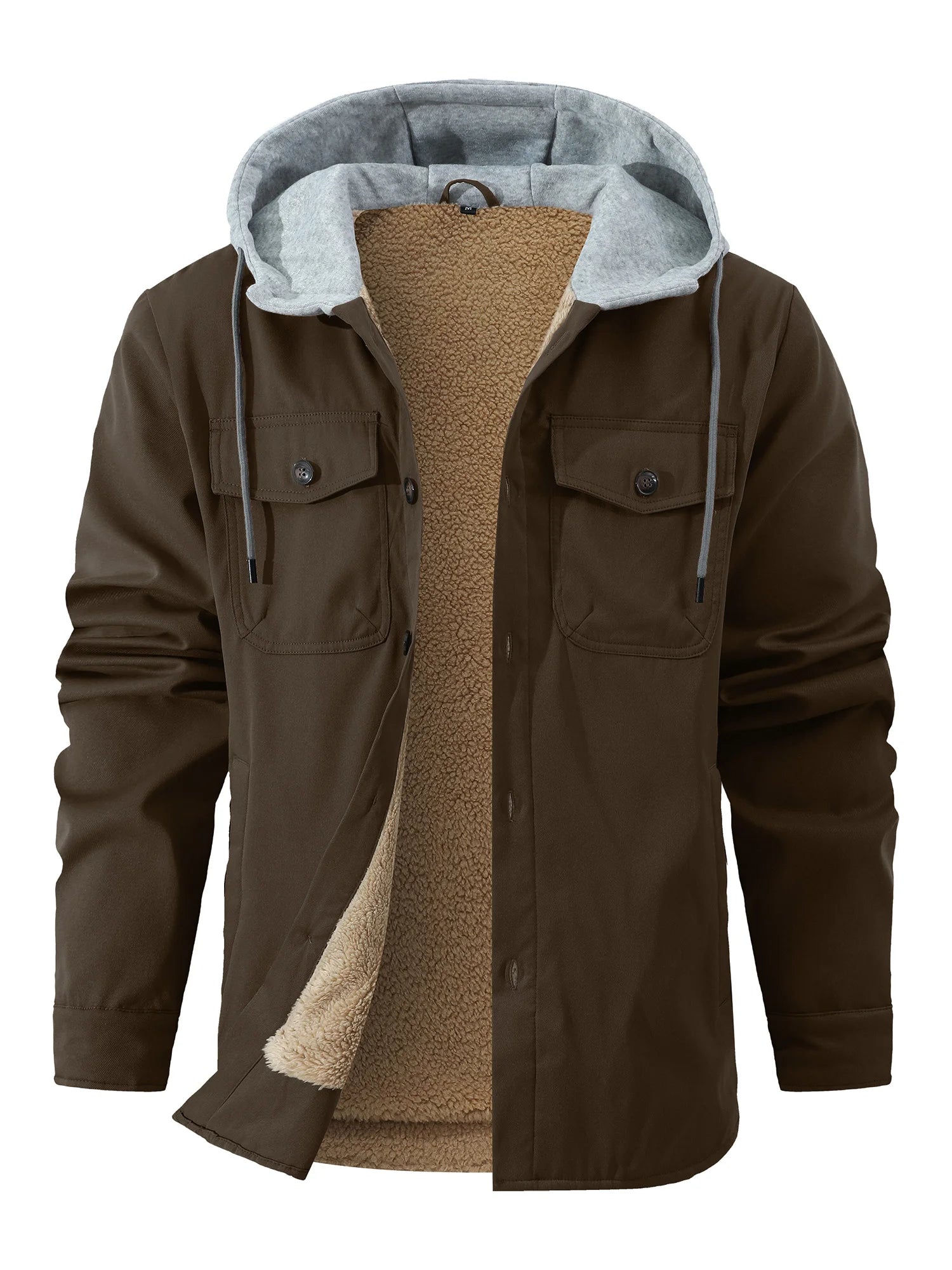Fleece-Lined Hooded Jacket