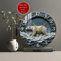 Tempered Glass Wall Clock Polar Bear