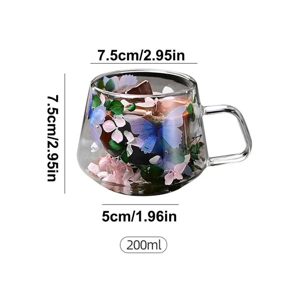 Double Wall Clear Glass Coffee Mugs