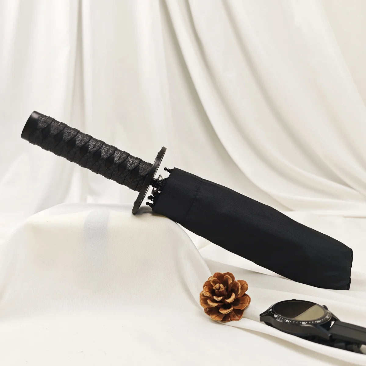 Samurai Handle Folding Umbrella Windproof