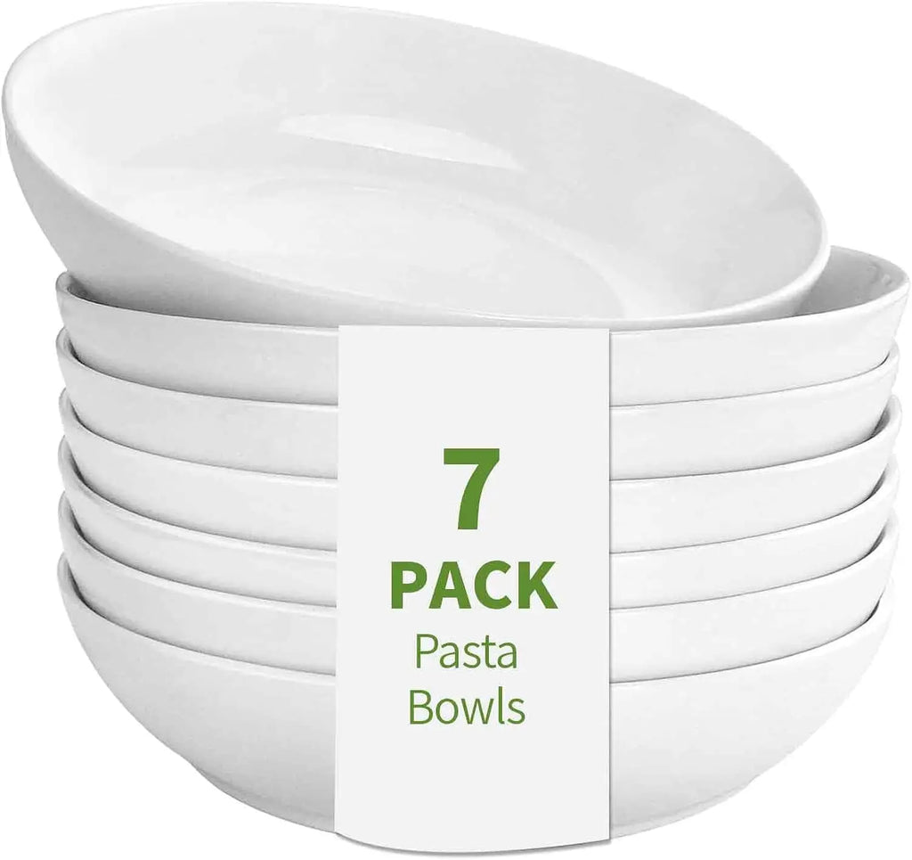 7-Pack Porcelain Pasta Bowls