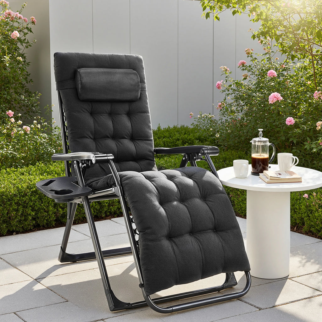 Gravity Recliner Camping Patio Lounge Chair
