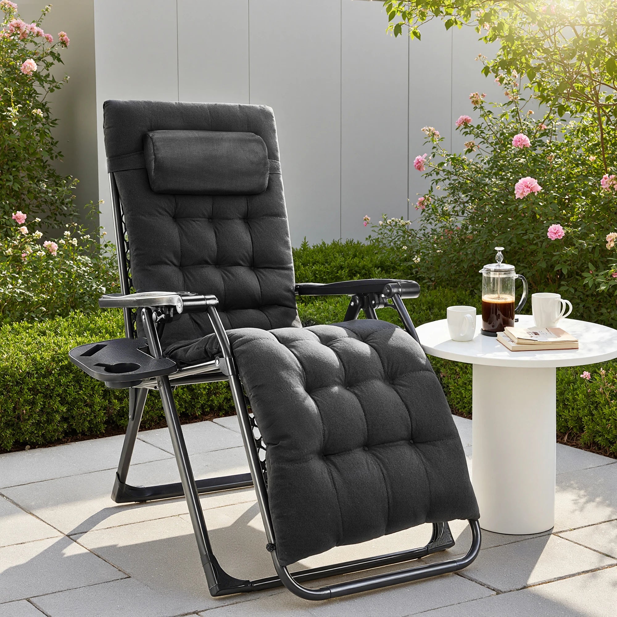 Gravity Recliner Camping Patio Lounge Chair