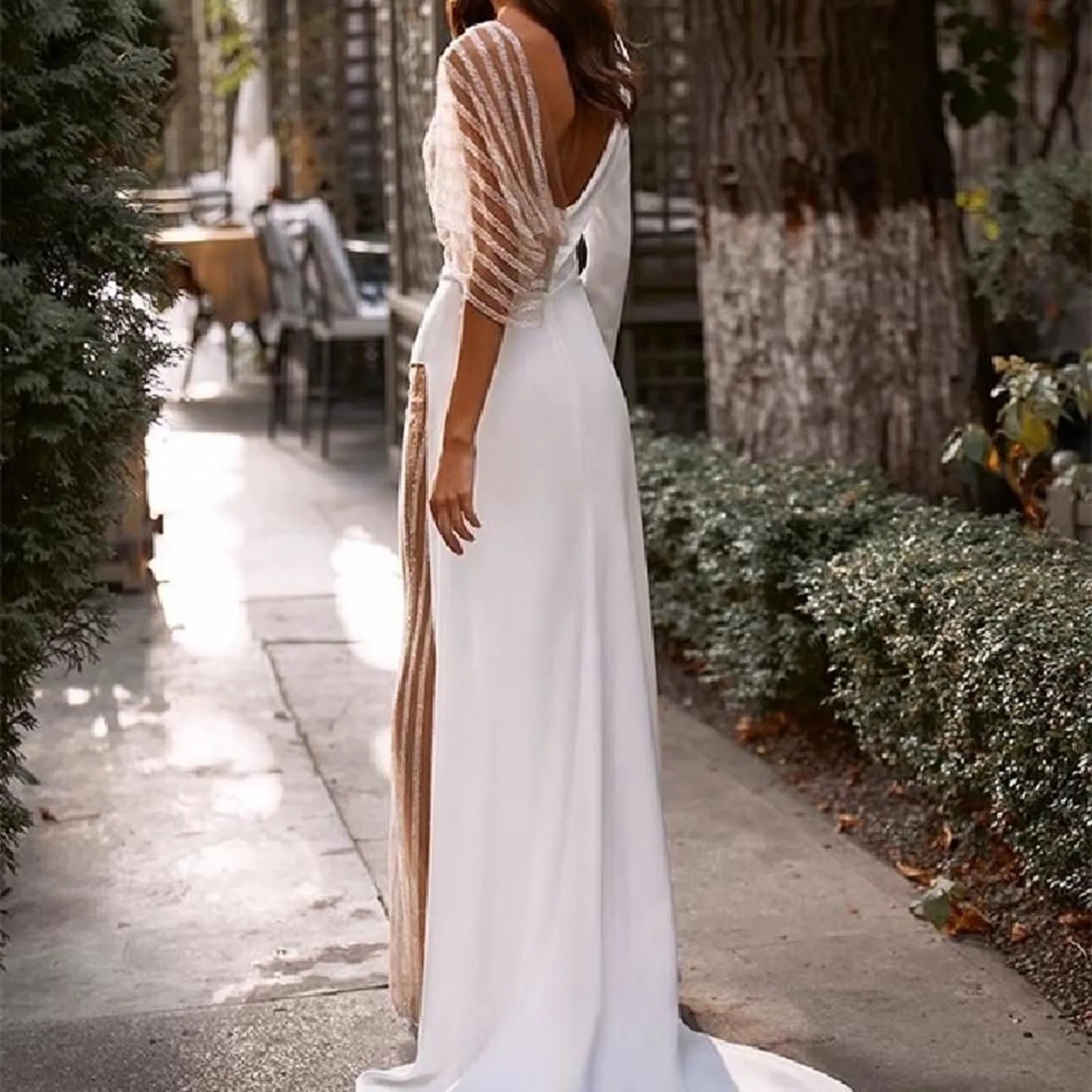 Long Elegant Dress Lace