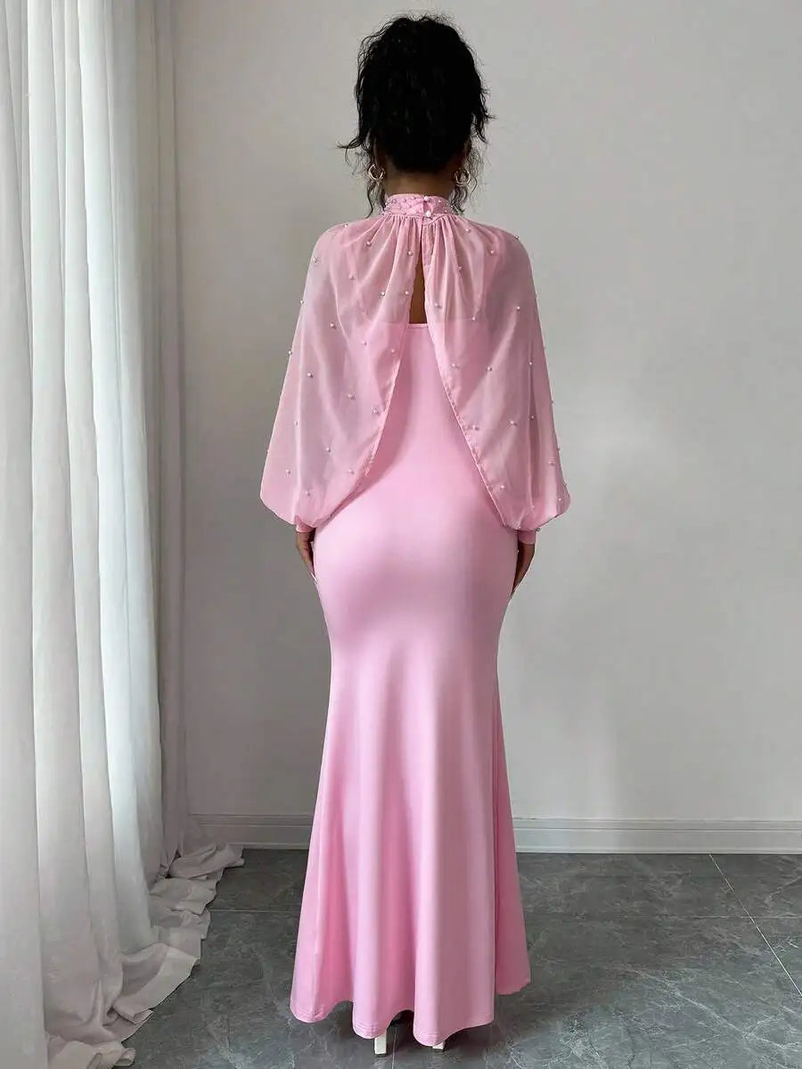 Elegant Pink Mermaid Gown