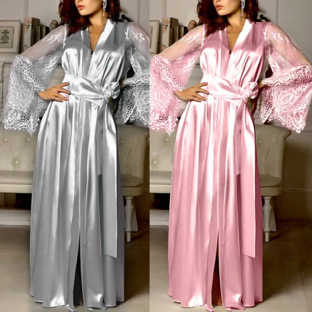 New Silk Satin Bathrobe
