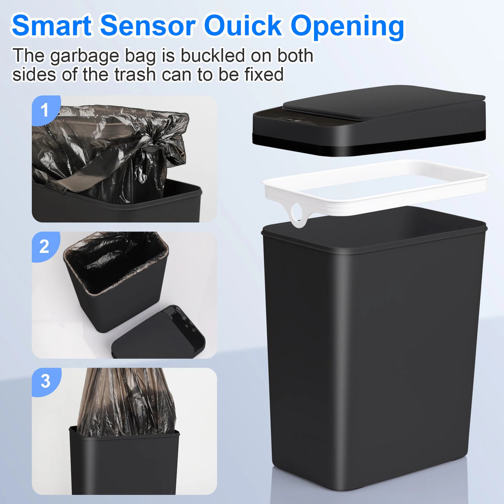 2 Pack 12L & 18L Automatic Trash Cans