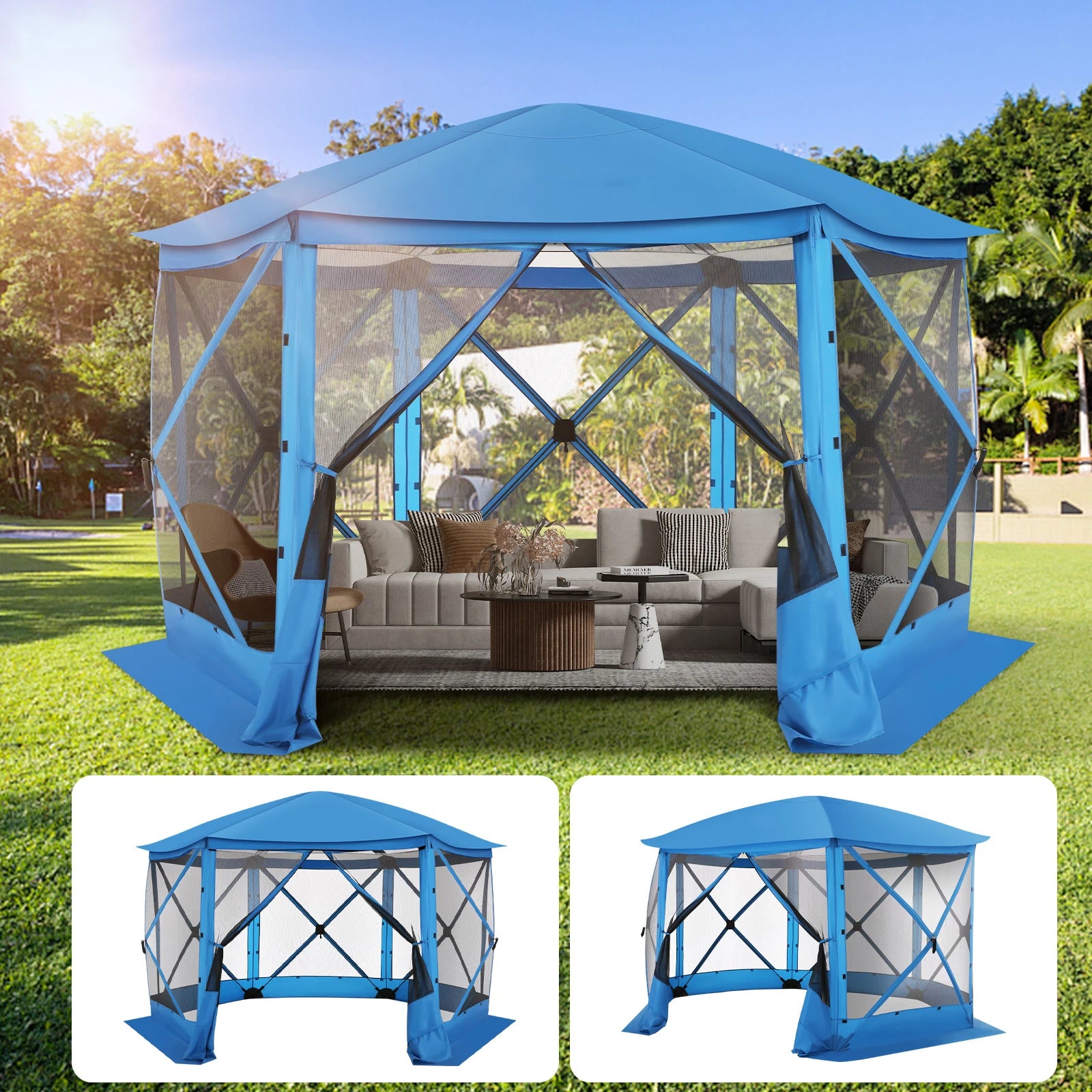 12x12 Screen Room with Removable Roof