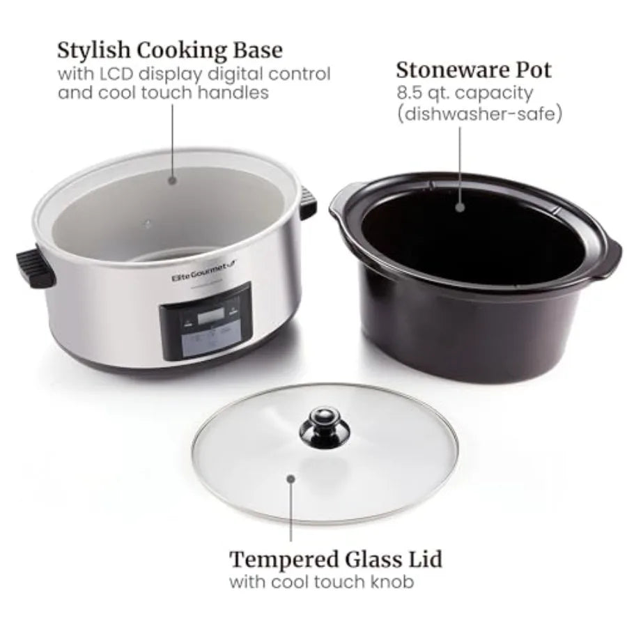 8.5Qt Digital Programmable XL Jumbo Slow Cooker