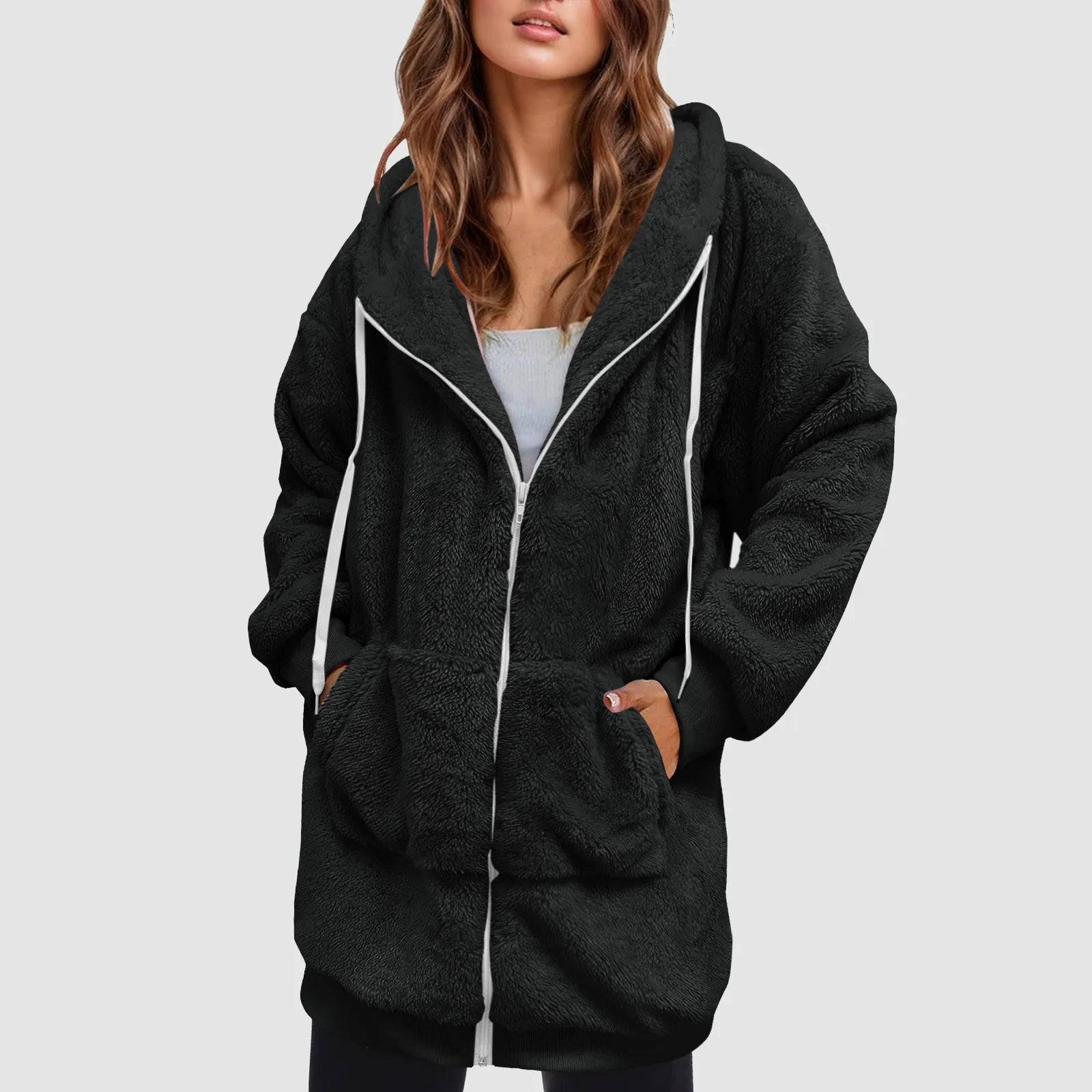 Hooded  Sweatshirt Jacket