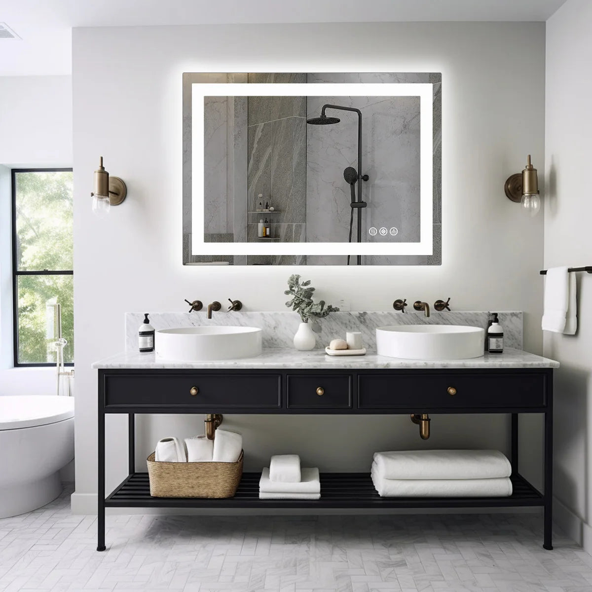 36"x 24"LED Bathroom Vanity Mirror for Wall