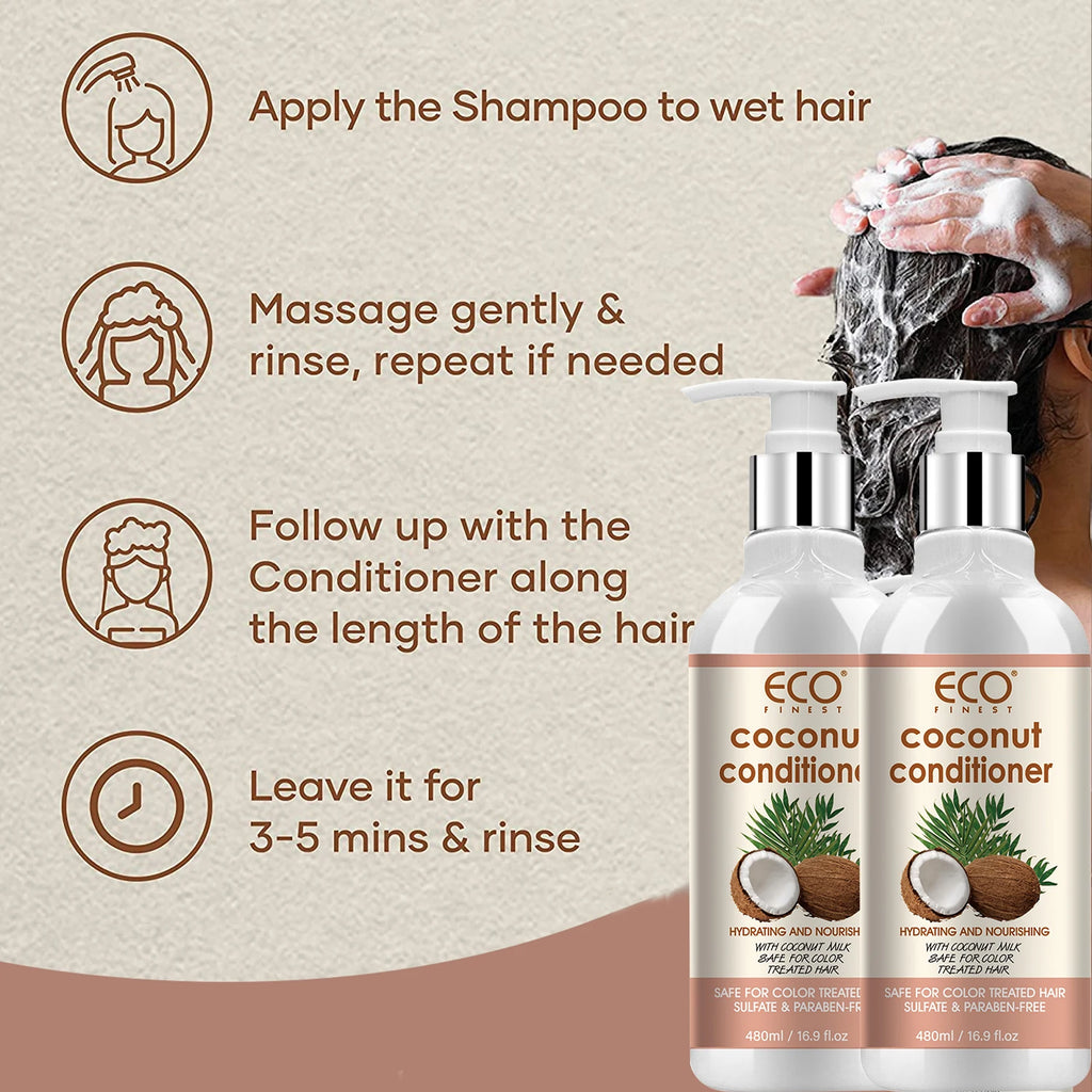 Coconut Shampoo & Conditioner Set