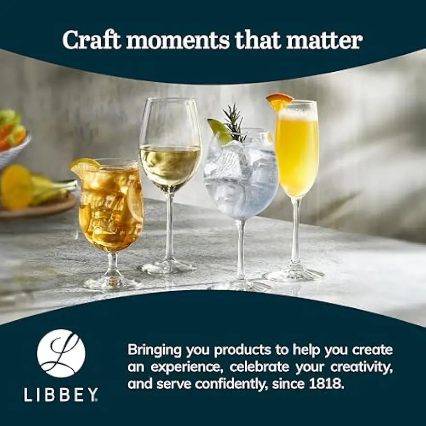 Clear Stemmed  16 oz Water Goblet Set of 6