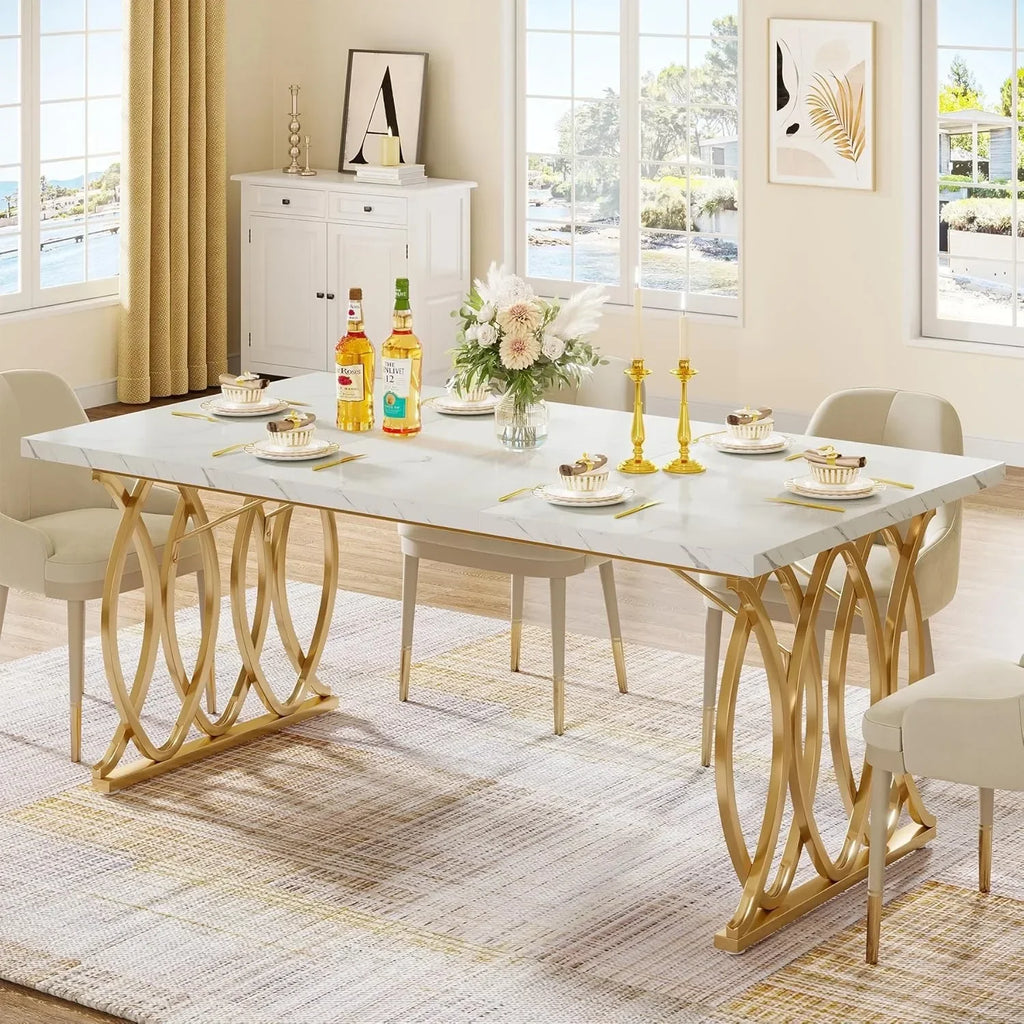 Modern Dining Table, 63" Large