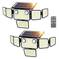 6 Heads Solar Flood Lights w/ 2 Motion Sensor