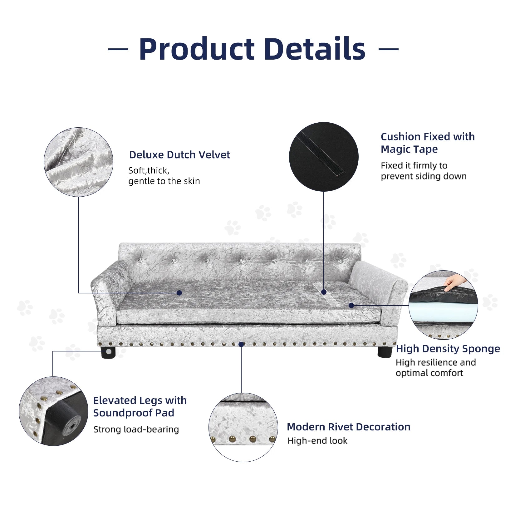 Dutch Velvet Upholstered Sofa