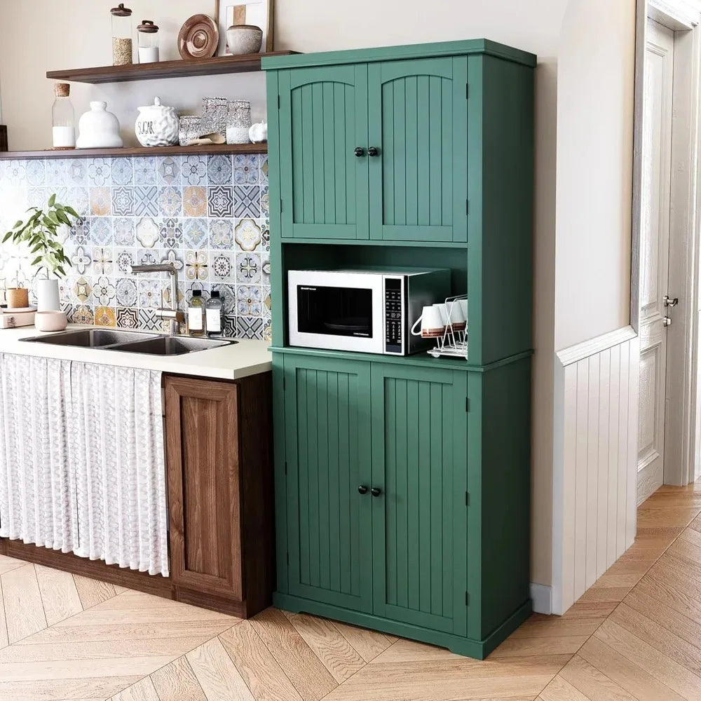 72" Freestanding Kitchen Pantry Cabinet