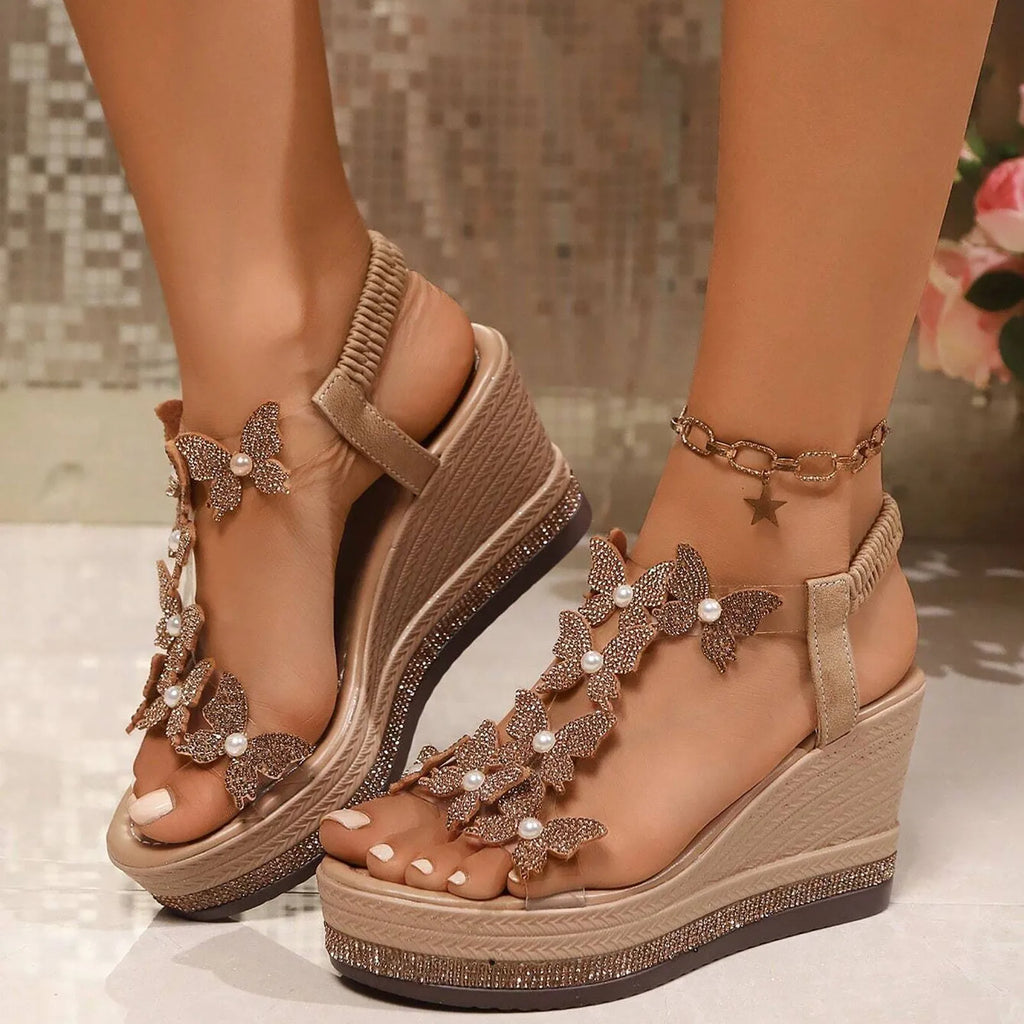 High Heel Wedge Sandals