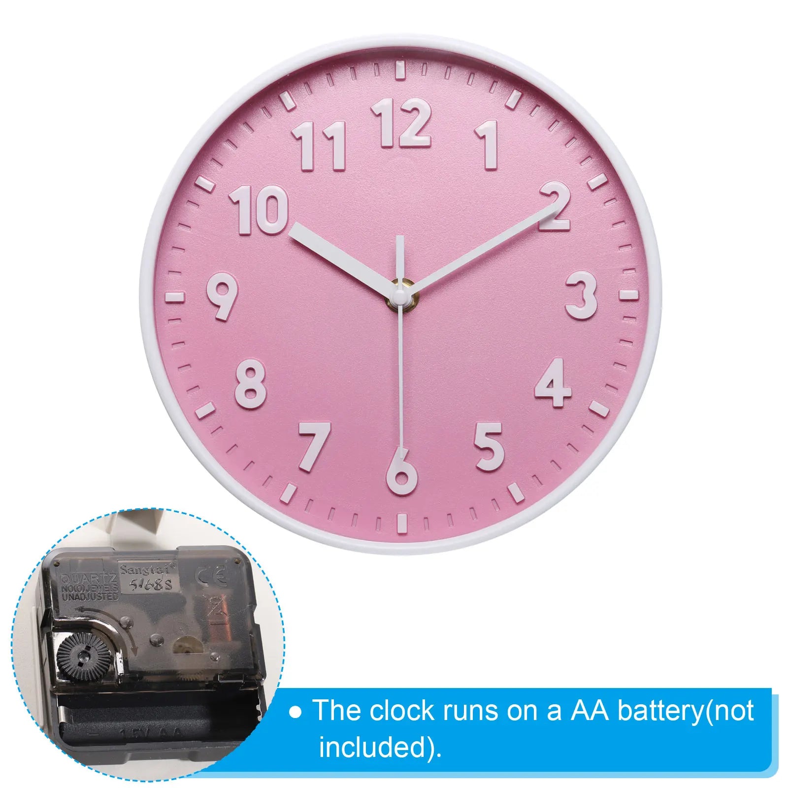 8 Inch Wall Clock 3D Number