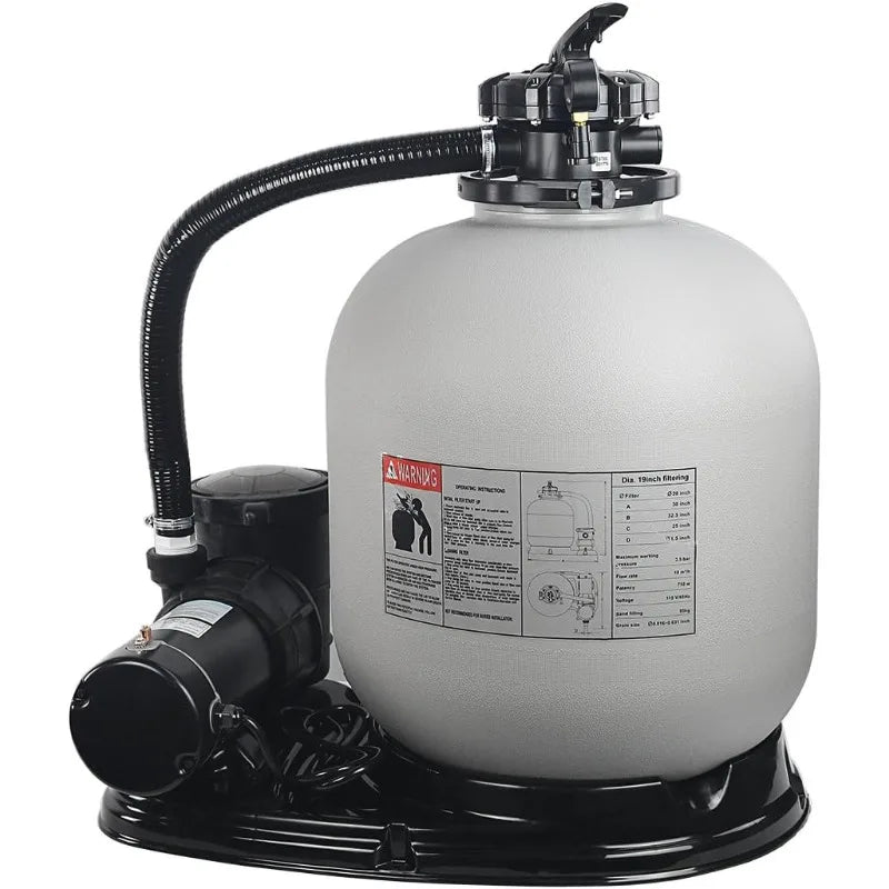 Above Ground 19" inch Sand Filter With 1.5HP Pool Pump
